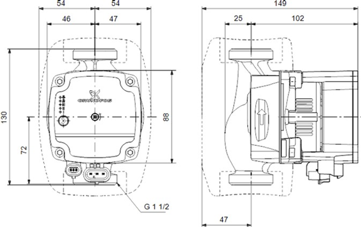 Циркуляційний насос Grundfos ALPHA1 L 25-40 130 (99160578) (5712607862626) - зображення 4