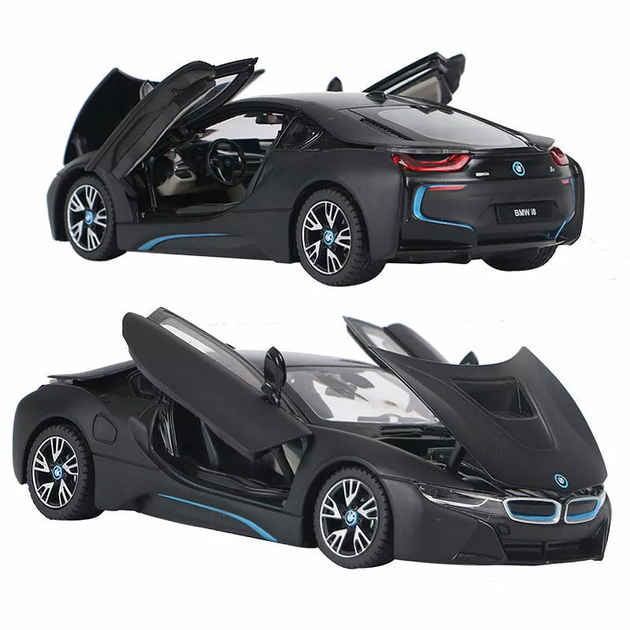 Машинка Rastar BMW I8 1:24 метал чорний 56500 - зображення 5