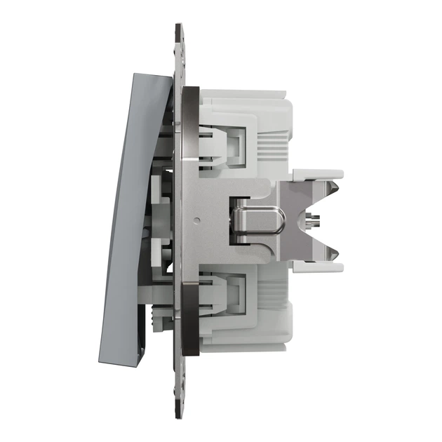 Кнопковий вимикач двоклавішний Schneider Electric Asfora сталь EPH1100162 - зображення 4