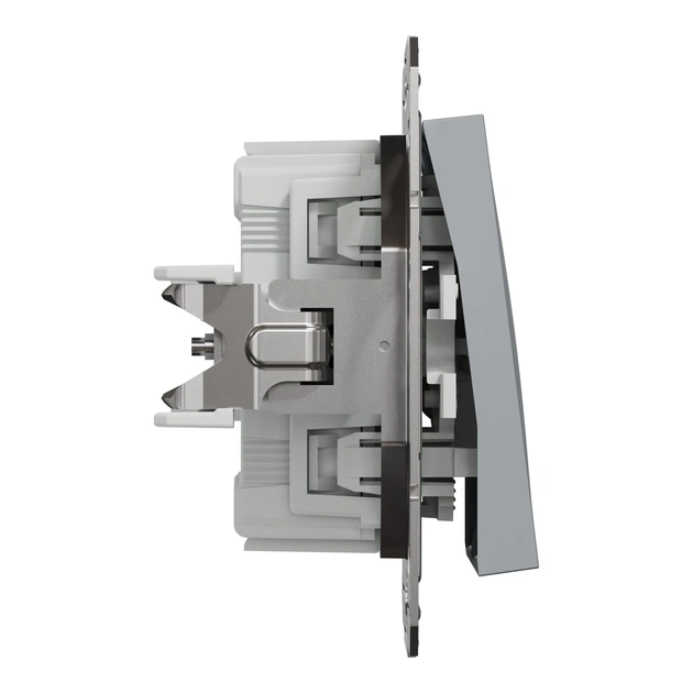 Кнопковий вимикач двоклавішний Schneider Electric Asfora сталь EPH1100162 - зображення 6