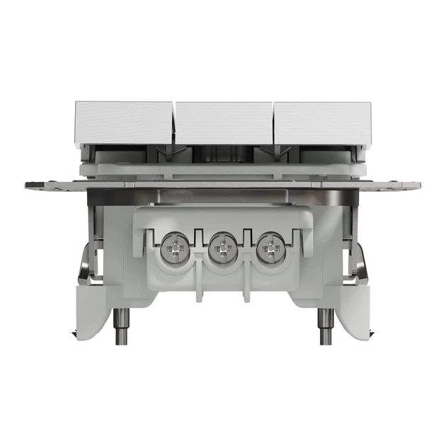 Выключатель трёхклавишный Schneider Electric Asfora алюминий EPH2100161 - изображение 4