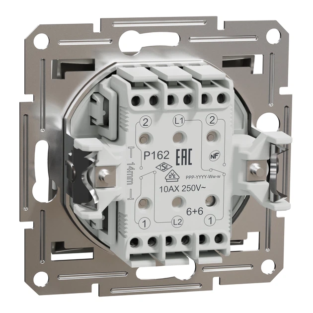 Переключатель двухклавишный Schneider Electric Asfora бронза EPH0600169 - изображение 7