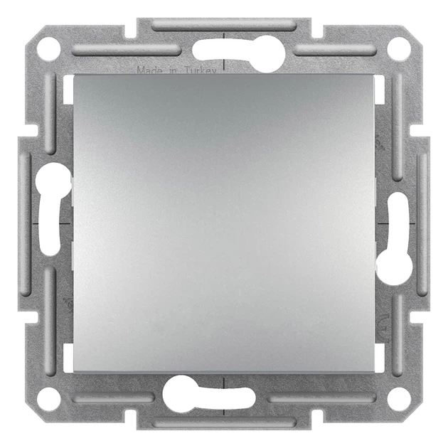 Выключатель одноклавишный Schneider Electric Asfora алюминий EPH0100161 - Фото 1 Выключатель одноклавишный Schneider Electric Asfora алюминий EPH0100161 - изображение 1