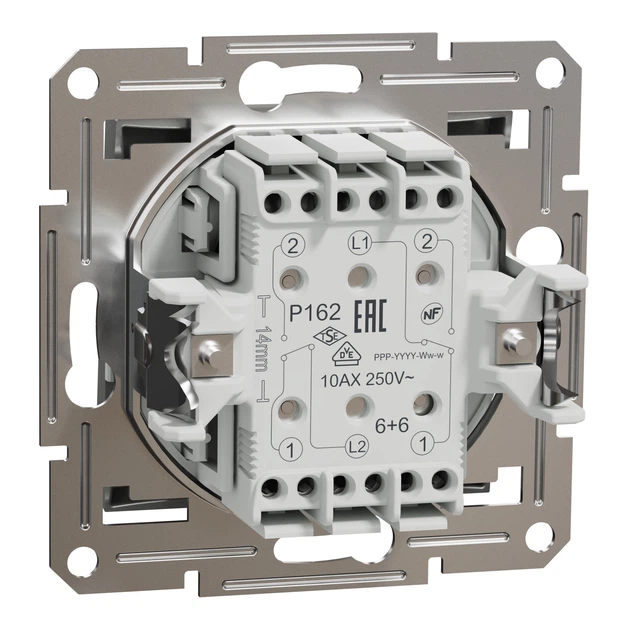 Переключатель двухклавишный Schneider Electric Asfora алюминий EPH0600161 - изображение 5
