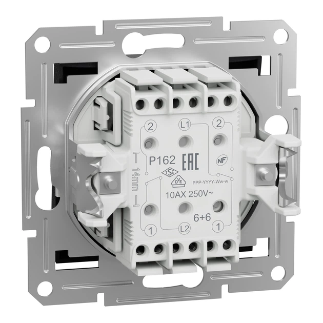 Переключатель двухклавишный Schneider Electric Asfora антрацит EPH0600171 - изображение 3