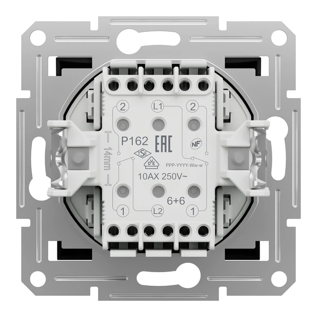 Переключатель двухклавишный Schneider Electric Asfora антрацит EPH0600171 - изображение 8