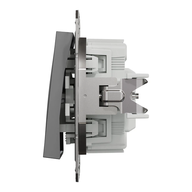 Выключатель одноклавишный Schneider Electric Asfora с подсветкой антрацит EPH1400171 - изображение 4