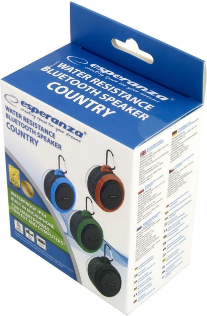 Портативна колонка Esperanza Country Чорно-синя (5901299940266) - зображення 2