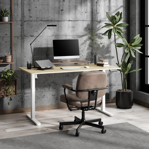 Геймерський стіл SENSE7 Nojo LIGHT 140 см x 70 см ( White , pine) - Фото 8 Геймерський стіл SENSE7 Nojo LIGHT 140 см x 70 см ( White , pine) - изображение 8