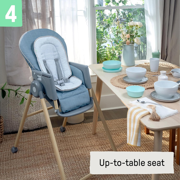 Krzesełko do karmienia Ingenuity Deluxe 7 w 1  Proper Positioner Chambray (0074451168695) - obraz 8