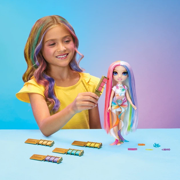 Кукла Rainbow High Амая серии Мелки для волос и стиль игровой набор с куклой рейнбоу хай - изображение 9