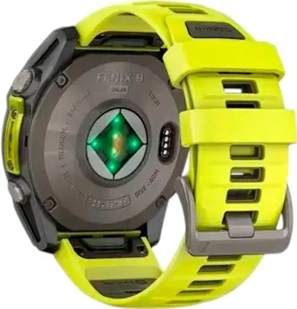 Smartwatch Garmin fenix 8 51mm Solar Sapphire Titanium With An Amp Yellow and Graphite Silicone Band (010-02907-21) - obraz 8