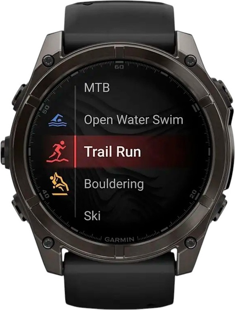 Смарт-годинник Garmin fenix 8 51mm AMOLED Sapphire Carbon Grey DLC with Black and Pebble Grey Silicone Band (010-02905-21) - зображення 3