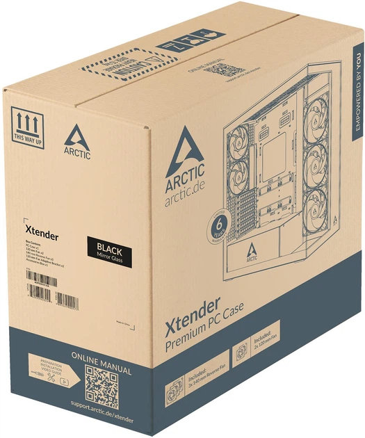 Корпус Arctic Xtender VG Mirror Black (4895265000584) - зображення 9