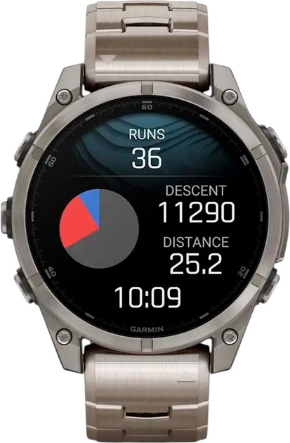 Smartwatch Garmin fenix 8 47mm AMOLED Sapphire Titanium with Vented Titanium Bracelet (010-02904-40) - obraz 4