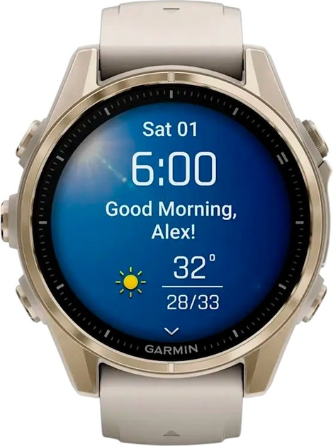 Смарт-годинник Garmin fenix 8 43mm AMOLED Sapphire Soft Gold з Fog Gray/Dark Sandstone (010-02903-11) - зображення 7