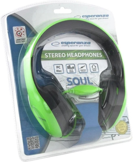 Słuchawki Esperanza EH138G Soul Green (5901299903759) - obraz 4