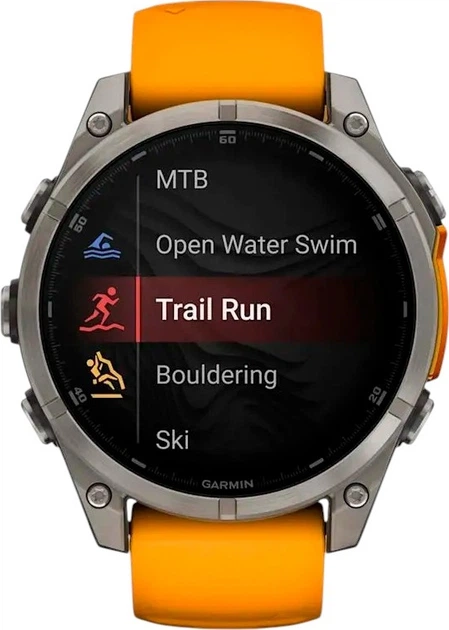 Смарт-часы Garmin fenix 8 47mm AMOLED Sapphire Titanium with a spark Orange and Graphite Silicone Band (010-02904-11) - изображение 6