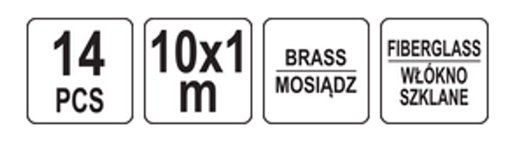 Przepychacz przewodów YATO 1m 10szt (YT-23200) - obraz 3