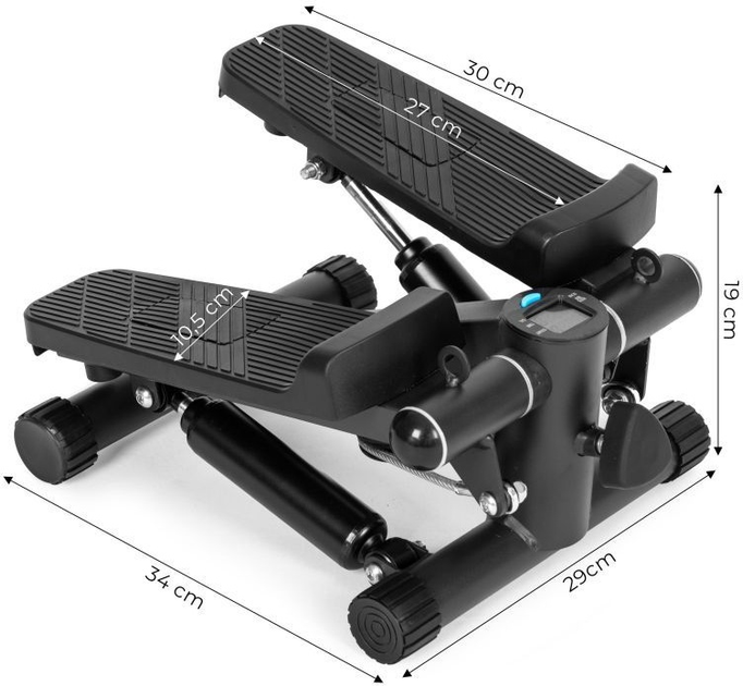 Stepper z ekspanderami do ćwiczeń fitness ModernHome by Multistore z licznikiem (5905817007141) - obraz 9