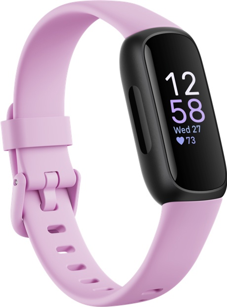 Smartband Fitbit Inspire 3 Black/Lilac Bliss (FB424BKLV) (955555910625779) - Outlet - obraz 3
