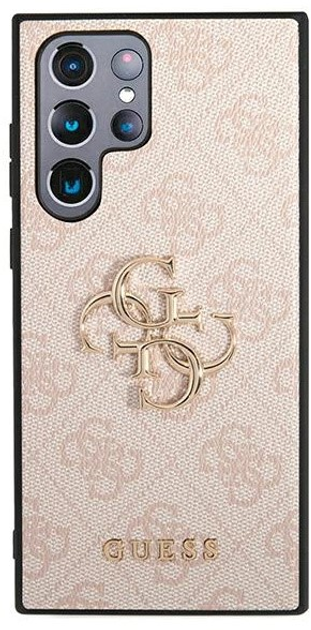 Панель Guess 4G Big Metal Logo для Samsung Galaxy S23 Ultra Рожевий (3666339114954) (955555910201282) - Уцінка - зображення 2