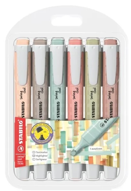 Набір маркерів Stabilo Swing Cool Nature Colours 6 шт (4006381619998) - зображення 1