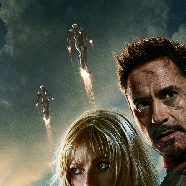 Постер Тоні Старк в костюмі і Пеппер Поттс, Iron Man, A3 42×30 см (id0830) - зображення 2