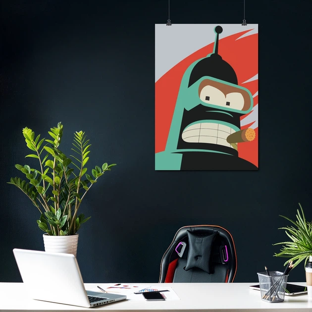 Постер Футурама, робот Бендер, Futurama, Bender, A3 42×30 см (id1809) - изображение 3