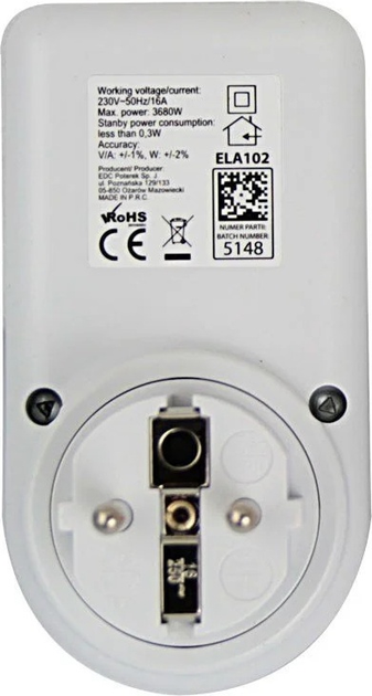 Miernik zużycia energii elektrycznej Esperanza ELA102 Scope (5901299960752) - obraz 4