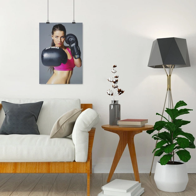 Постер Девушка в боксёрских перчатках, A1 85×60 см (id5409) - изображение 8