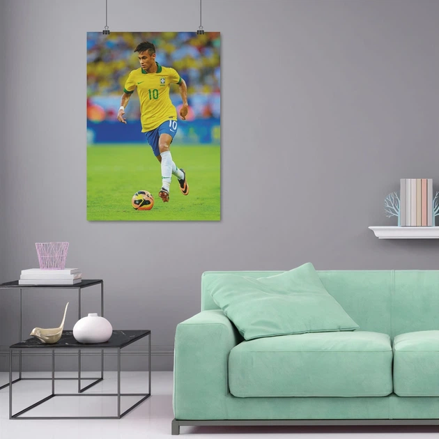 Постер Неймар да Силва, футболист, Neymar da Silva, A3 42×30 см (id4349) - изображение 7