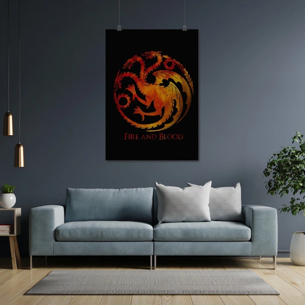 Постер Игра Престолов, Пламя и Кровь, GoT, Game of Thrones, Fire and Blood, A3 42×30 см (id2828) - изображение 4