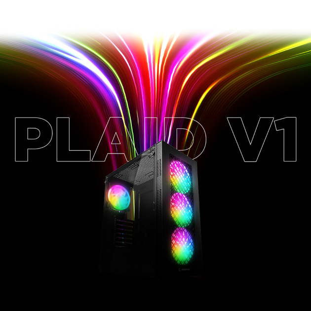 Obudowa Rampage Plaid V1 Black (PLAIDV1) - obraz 7