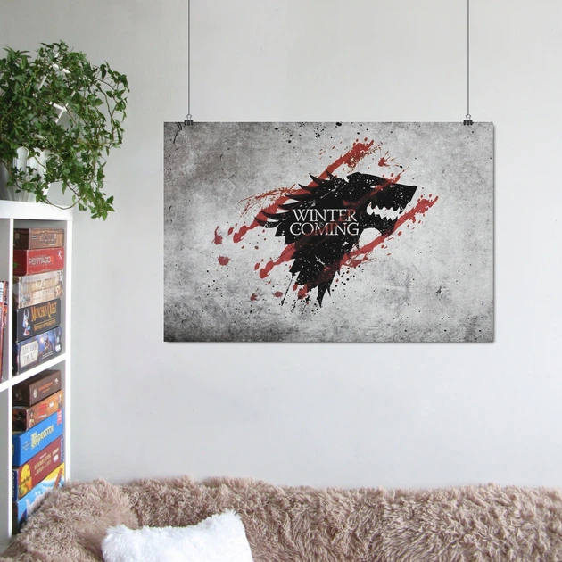 Постер Игра Престолов, Лого Старков, Лютоволк, GoT, Game of Thrones, A3 28×42 см (id0116) - изображение 6