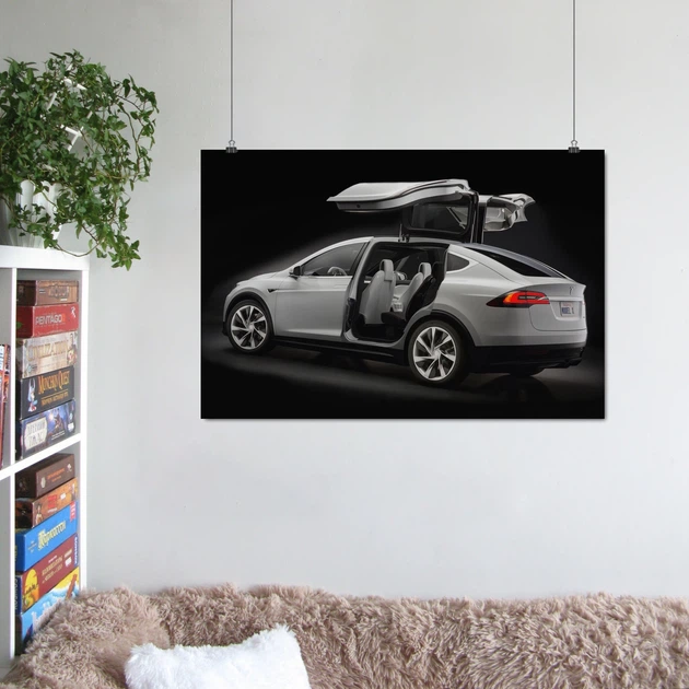 Постер Тесла Модель Х, Tesla Model X, A3 28×42 см (id5286) - изображение 6