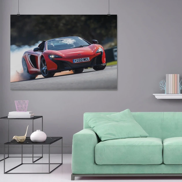 Постер МакЛарен 650 на трасі, McLaren 650S, A3 30×42 см (id1363) - зображення 7