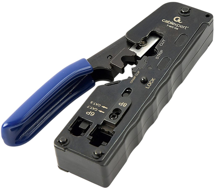 Zaciskarki kablowe Cablexpert CAT5, CAT6, CAT7 do złączy RJ45, RJ12, RJ11 (T-WC-06) - obraz 1