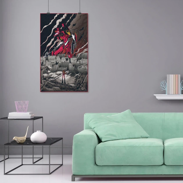 Постер Євангеліон, піксель-арт, Neon Genesis Evangelion, A3 42×25 см (id5041) - зображення 7