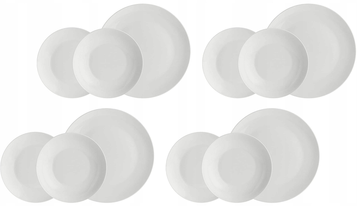Zestaw talerzy La Porcellana Bianca Essenziale porcelana 12 elementów (8027549115660) - obraz 1