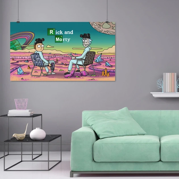 Постер Рик и Морти, Во Все Тяжкие, Rick and Morty, Breaking Bad, A3 24×42 см (id5515) - изображение 7