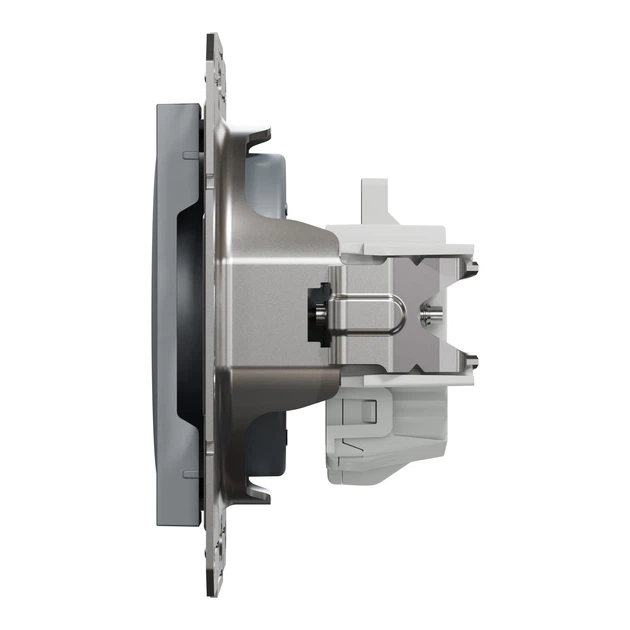 Розетка Schneider Electric Asfora без заземлення сталь EPH3000162 - зображення 3