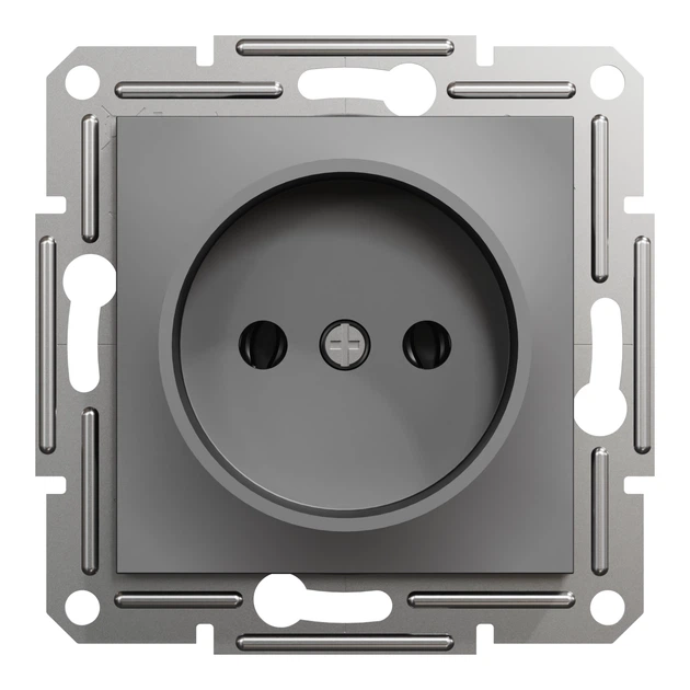 Розетка Schneider Electric Asfora без заземления антрацит EPH3000171 - изображение 3