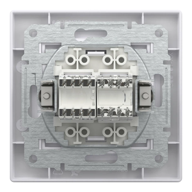 Комп'ютерна/телефонна розетка Schneider Electric Asfora RJ45/RJ12 кат. 5Е UTP біла EPH4900121 - зображення 3