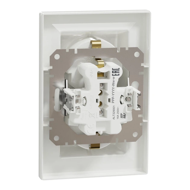 Розетка Schneider Electric Asfora с заземлением двойная белая EPH9900121 - изображение 8