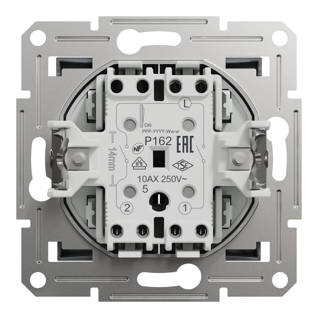 Выключатель двухклавишный Schneider Electric Asfora сталь EPH0300162 - Фото 3 Выключатель двухклавишный Schneider Electric Asfora сталь EPH0300162 - изображение 3