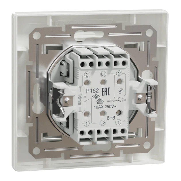 Переключатель двухклавишный Schneider Electric Asfora белый EPH0600121 - изображение 8