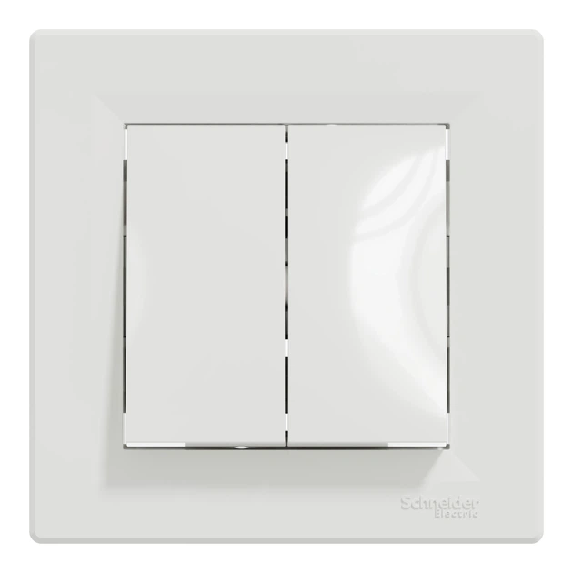 Выключатель двухклавишный Schneider Electric Asfora белый EPH0300121 - изображение 5