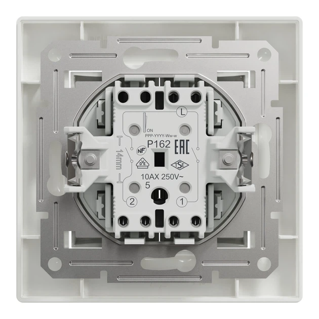 Выключатель двухклавишный Schneider Electric Asfora белый EPH0300121 - изображение 8