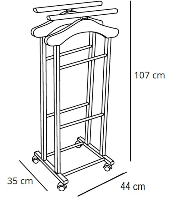 Wieszak na ubrania Arredamenti Clever biały 107 x 44 cm (8023856104021) - obraz 5